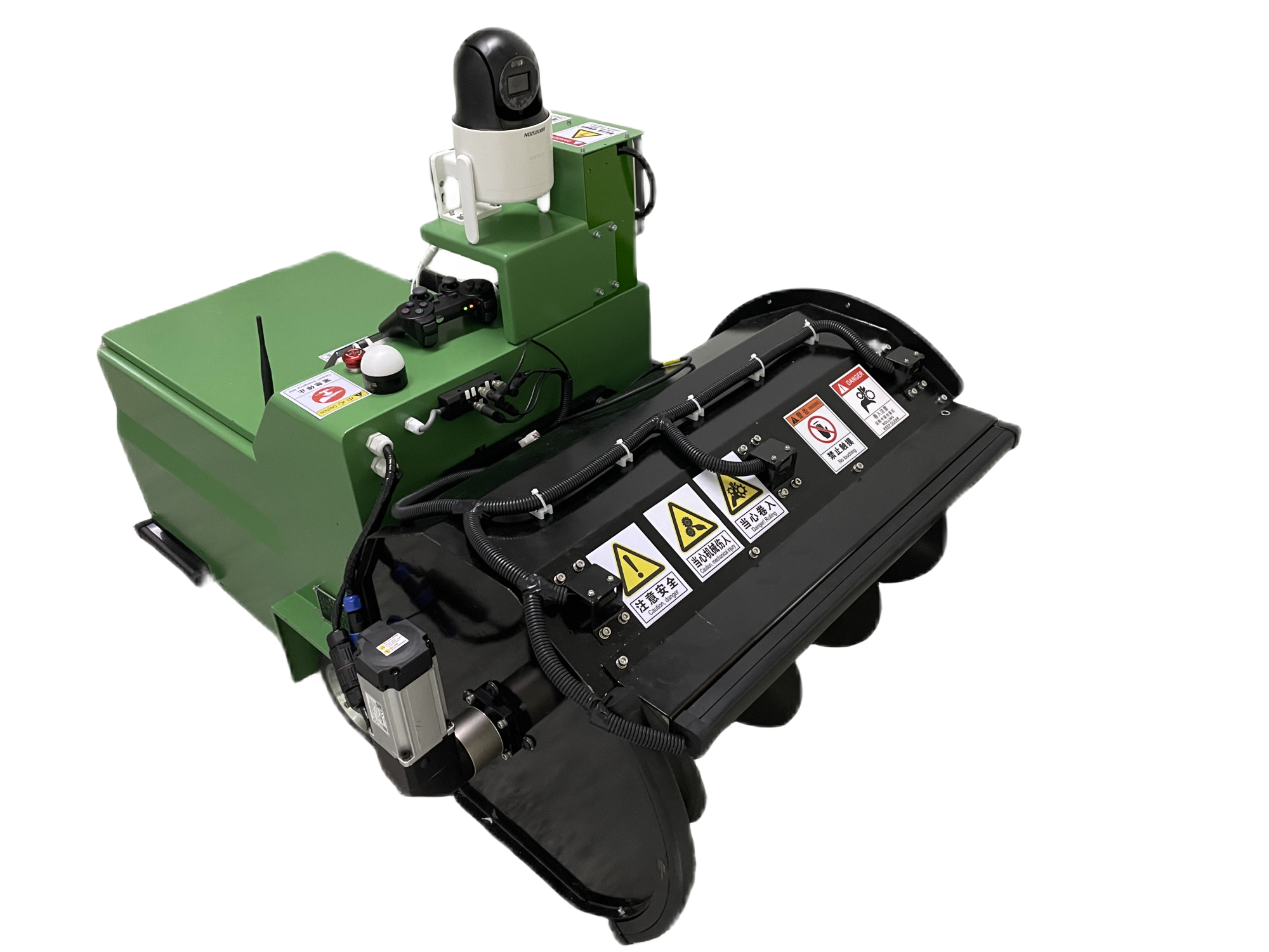 intelligent autonomous feed pushing robot with vision navigation