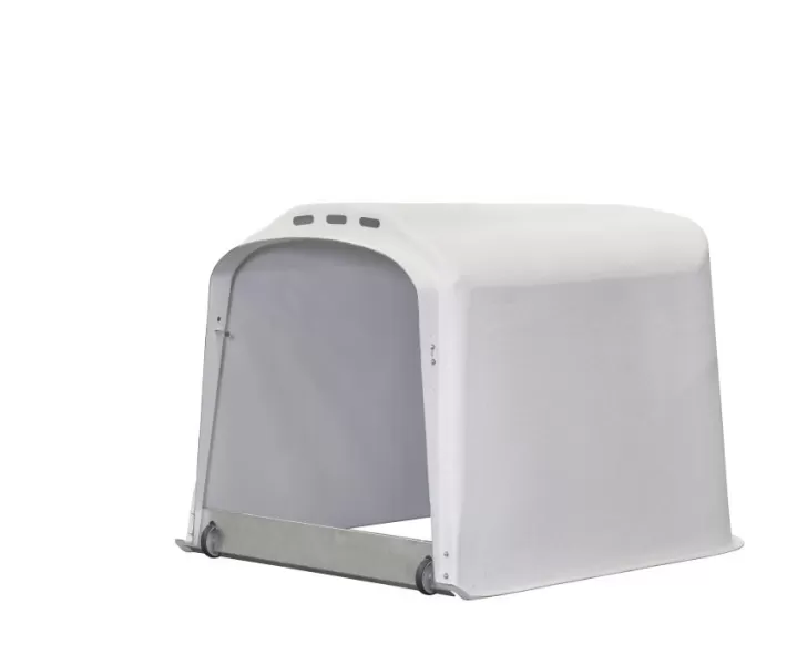 portable XL-2 small group calf hutch with integrated wheels