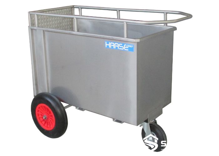 stainless steel calf transport cart with ramp