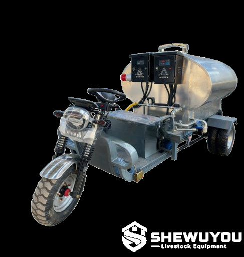 electric calf milk feeding vehicle with stainless steel tank