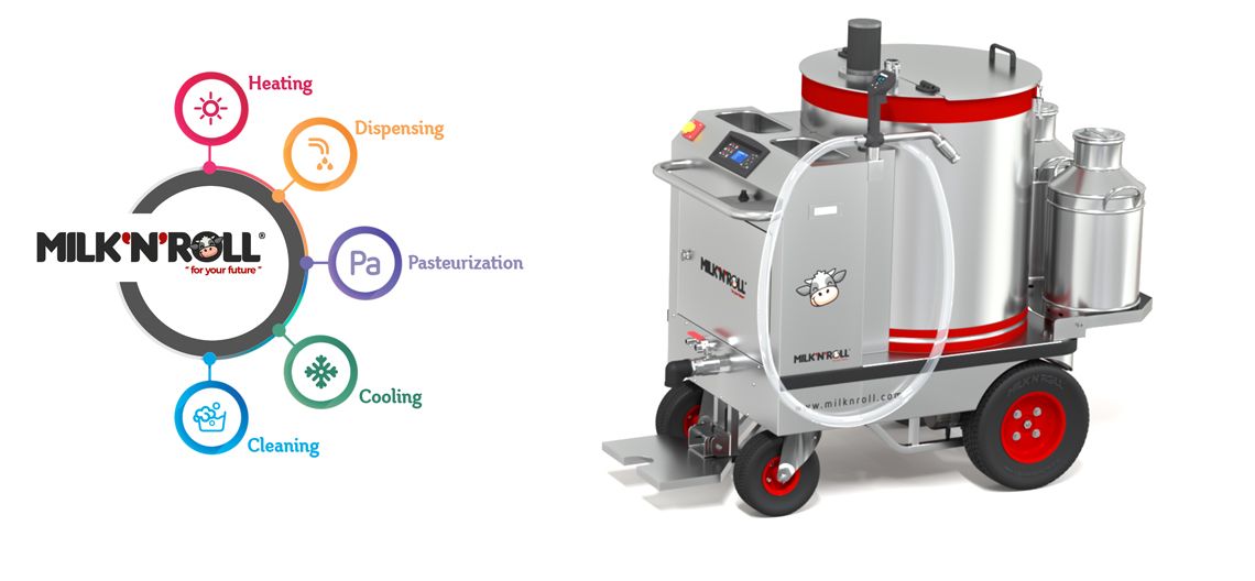 multi-function calf milk trolley preparation system
