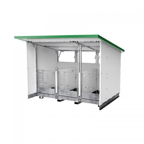 3-Calf Modular Hybrid Hutch - SHEWUYOU Livestock Equipment