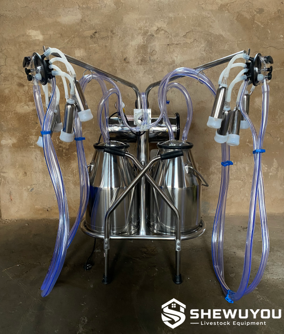 portable double bucket dairy milking equipment