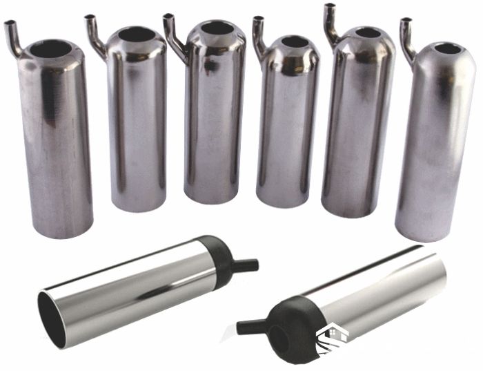 Stainless steel cow teat cup components