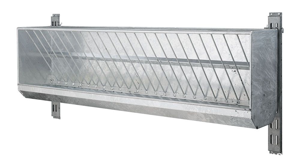 Wall mounted sheep feed trough