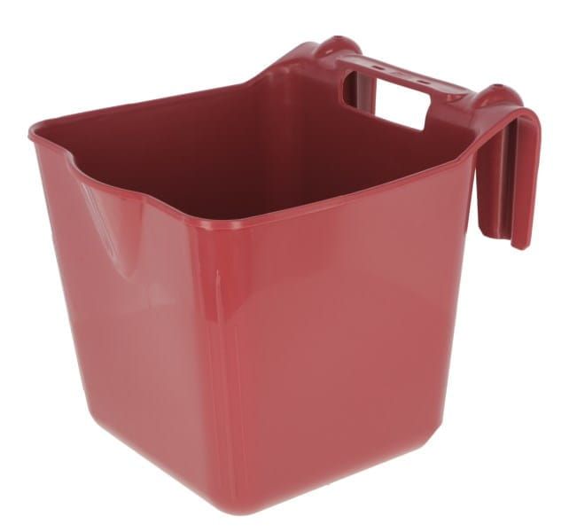 Portable hanging goat feed trough