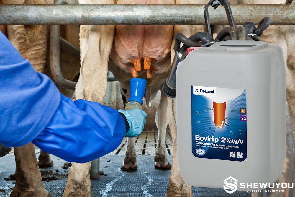Teat dip solution for dairy farm udder hygiene
