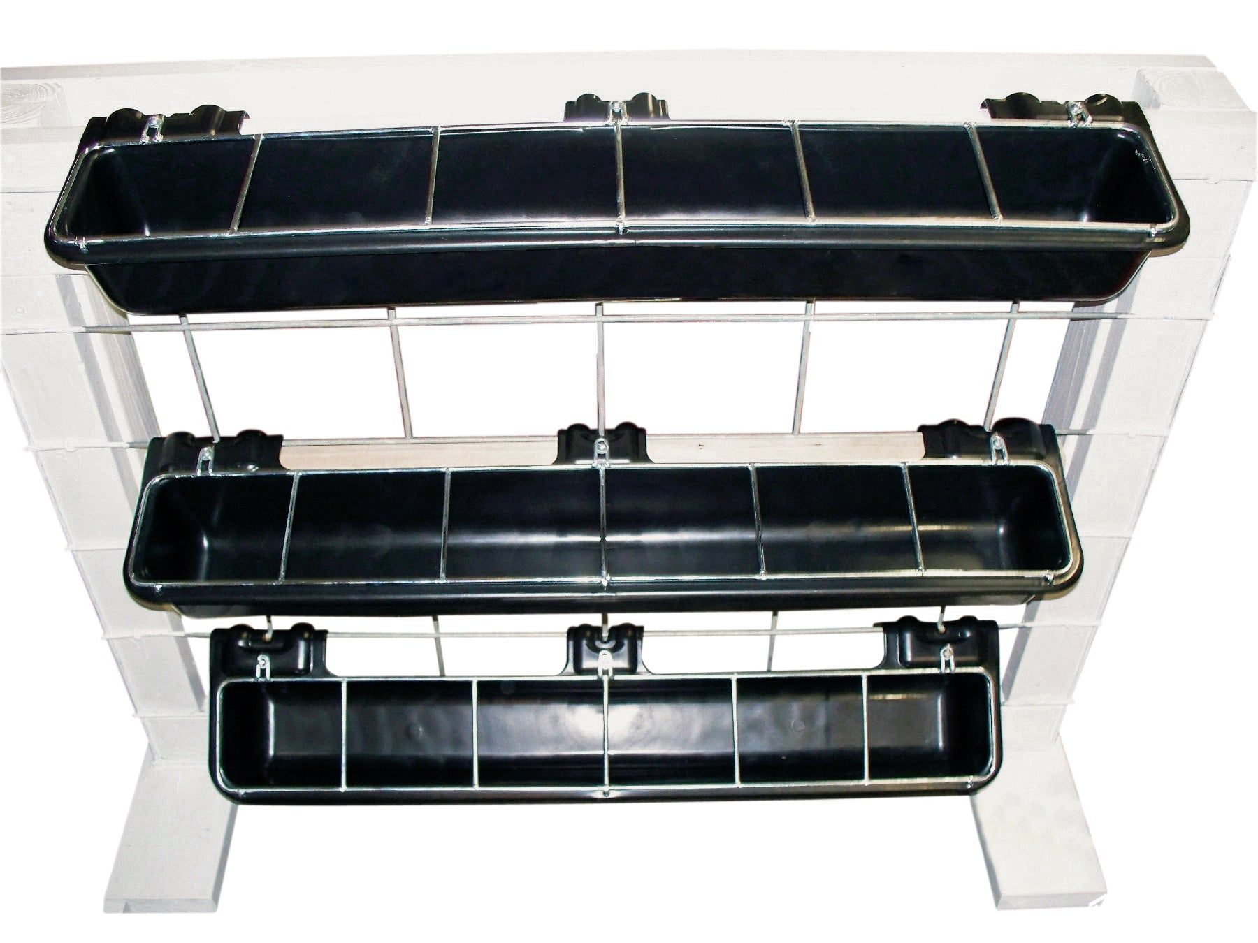 goat feeding trough installation