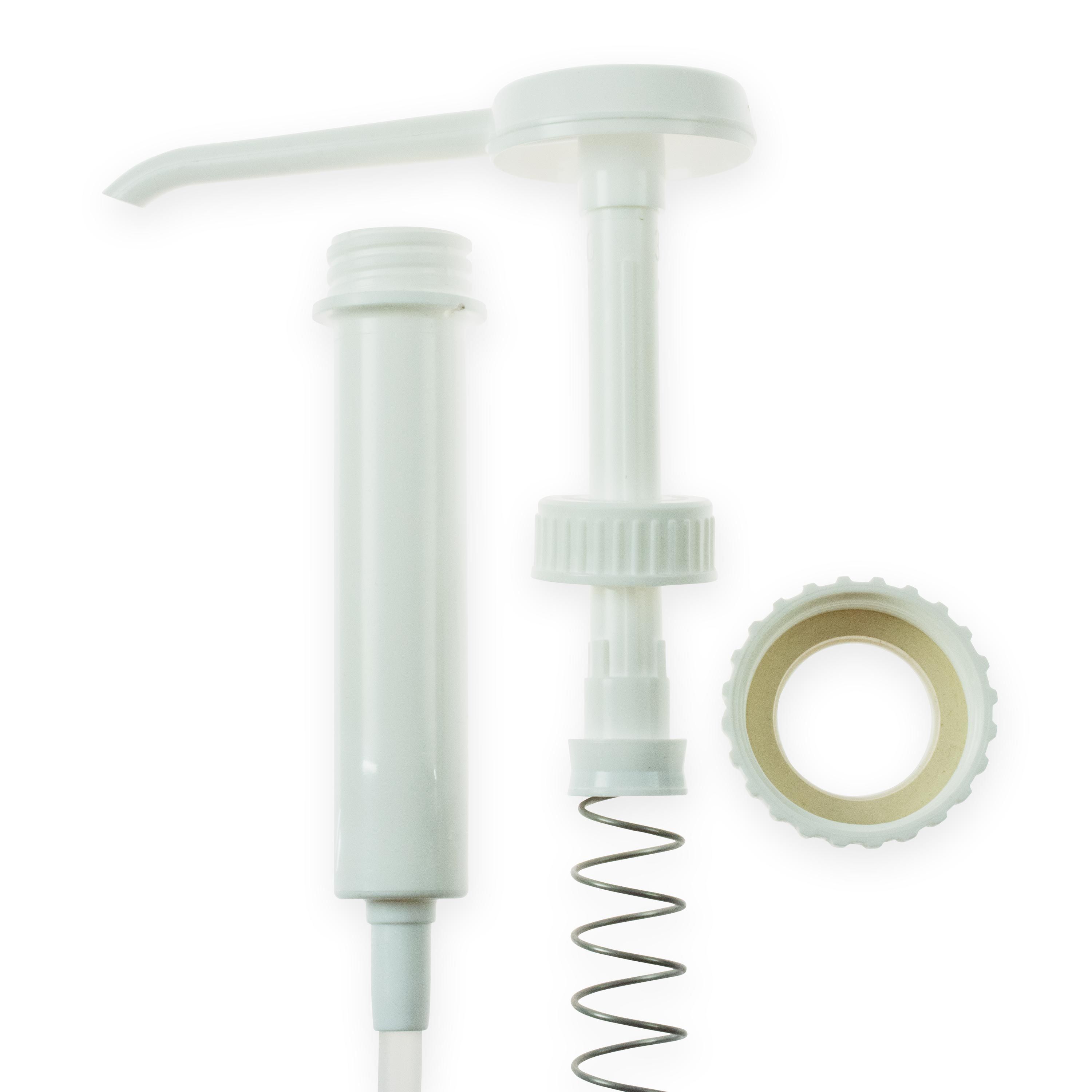 Manual dosing pump with suction tube for liquid products