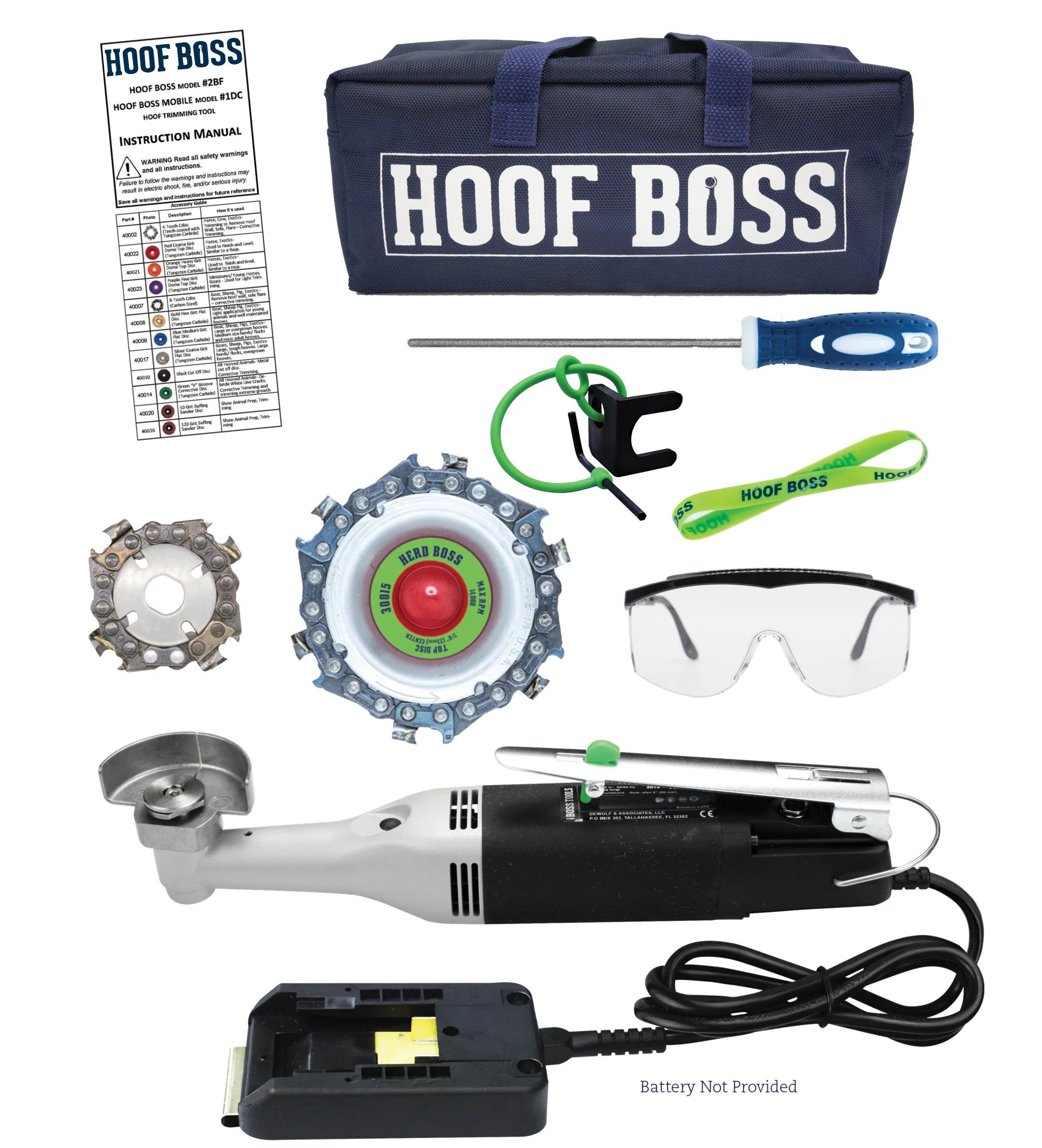 cordless cattle hoof trimming kit