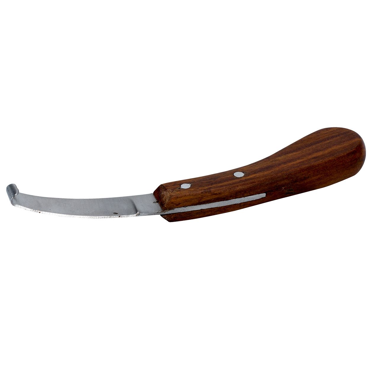 Right hand cattle hoof trimming knife with stainless steel blade
