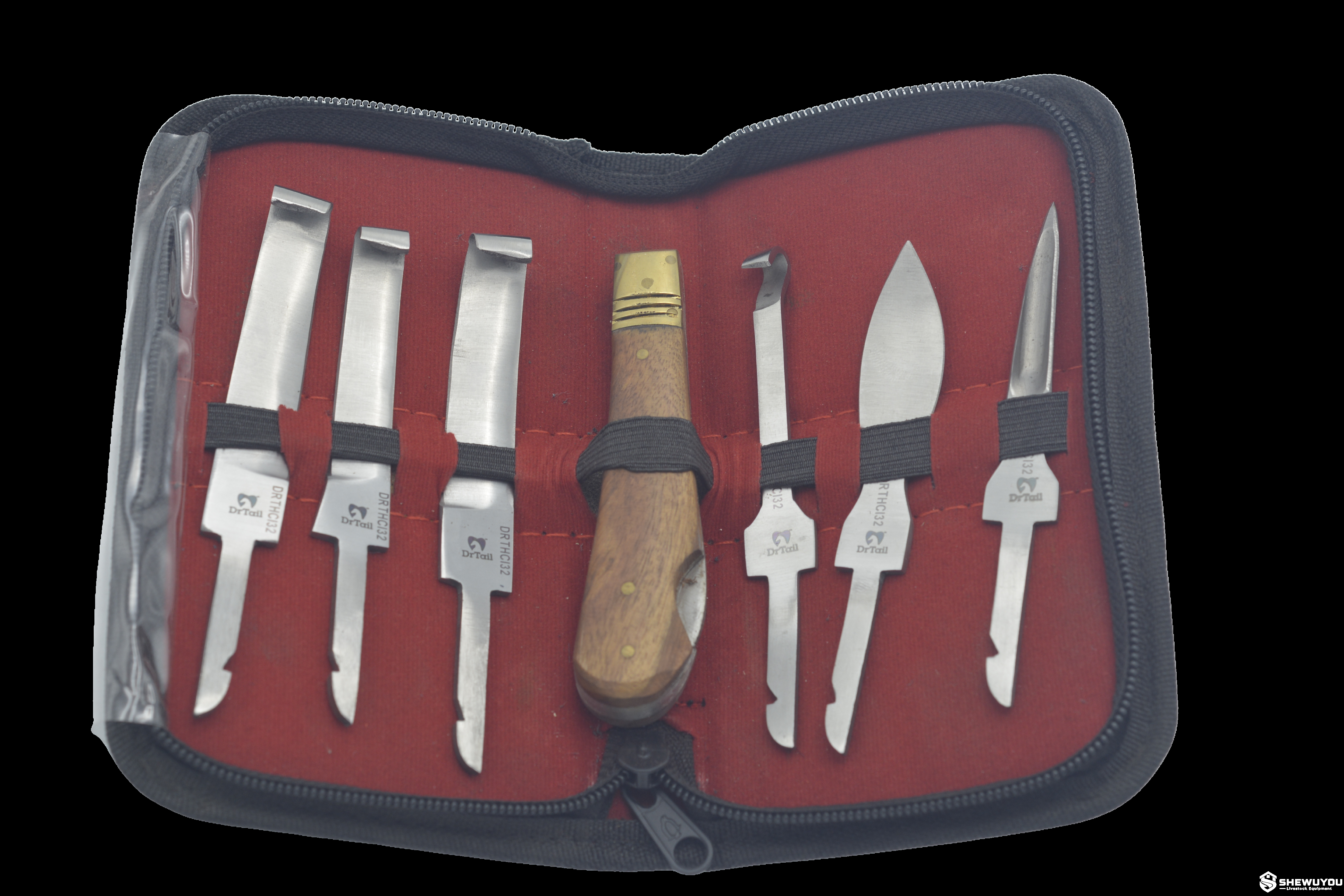 Interchangeable hoof knife blades for livestock hoof trimming