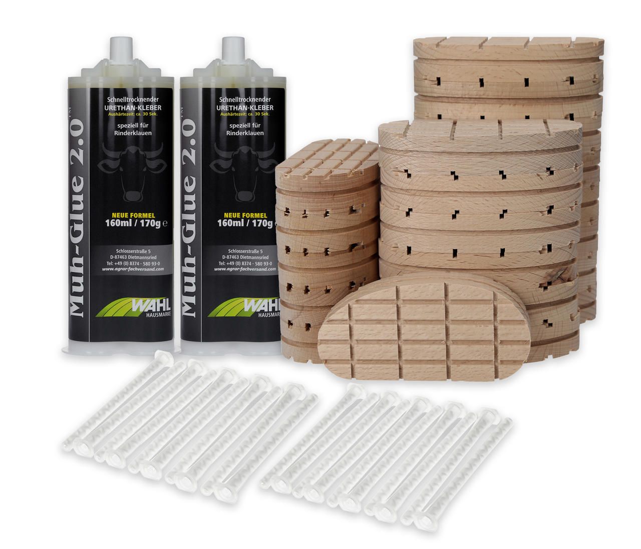 Professional cattle hoof adhesive and hoof blocks