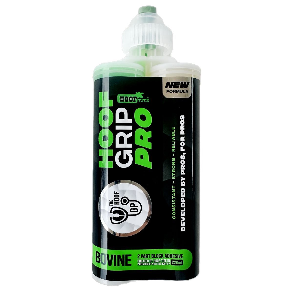 Professional bovine hoof block adhesive system