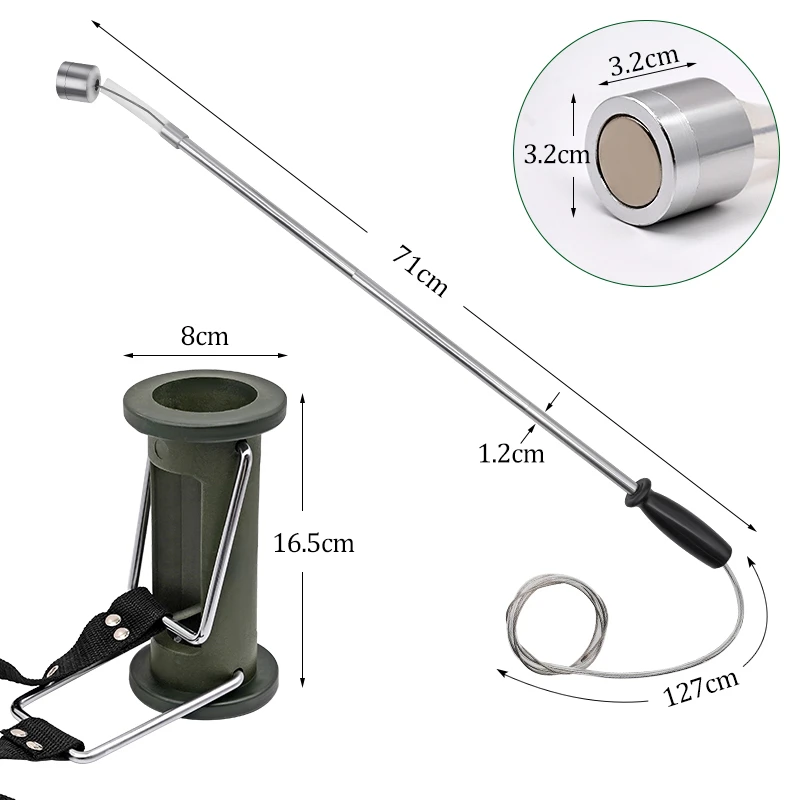 Magnetic bovine rumen retrieval tool