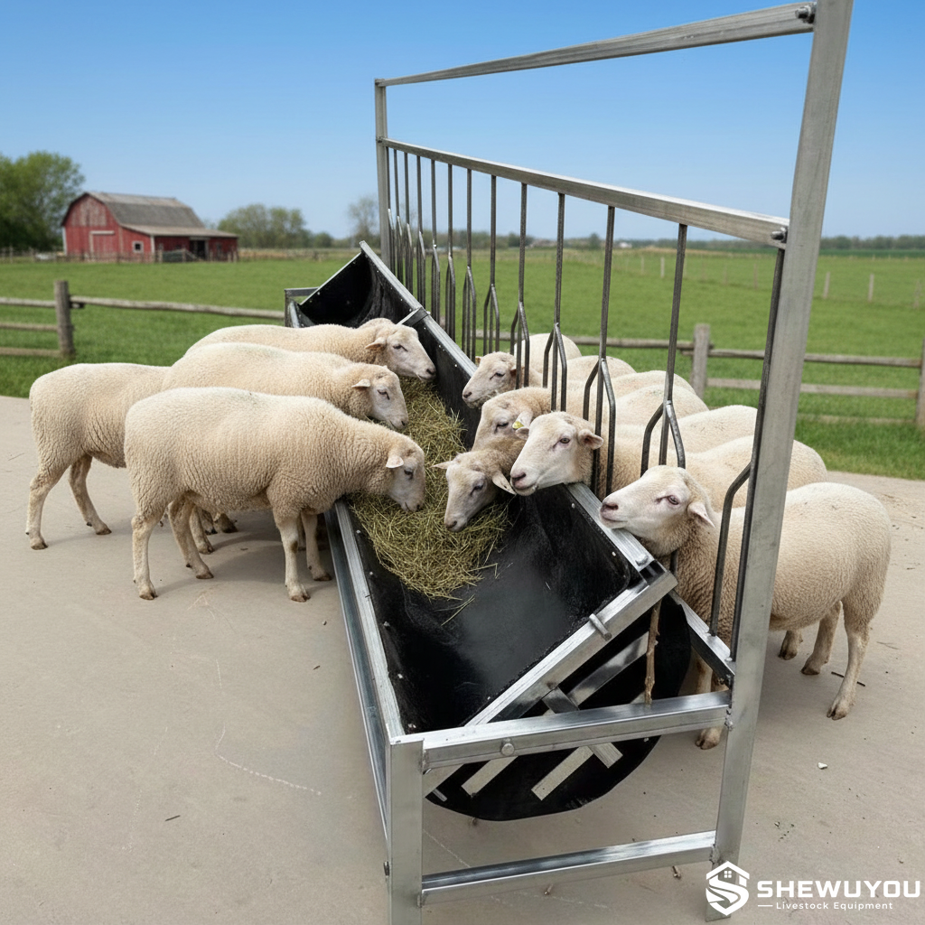 sheep feeding trough farm application