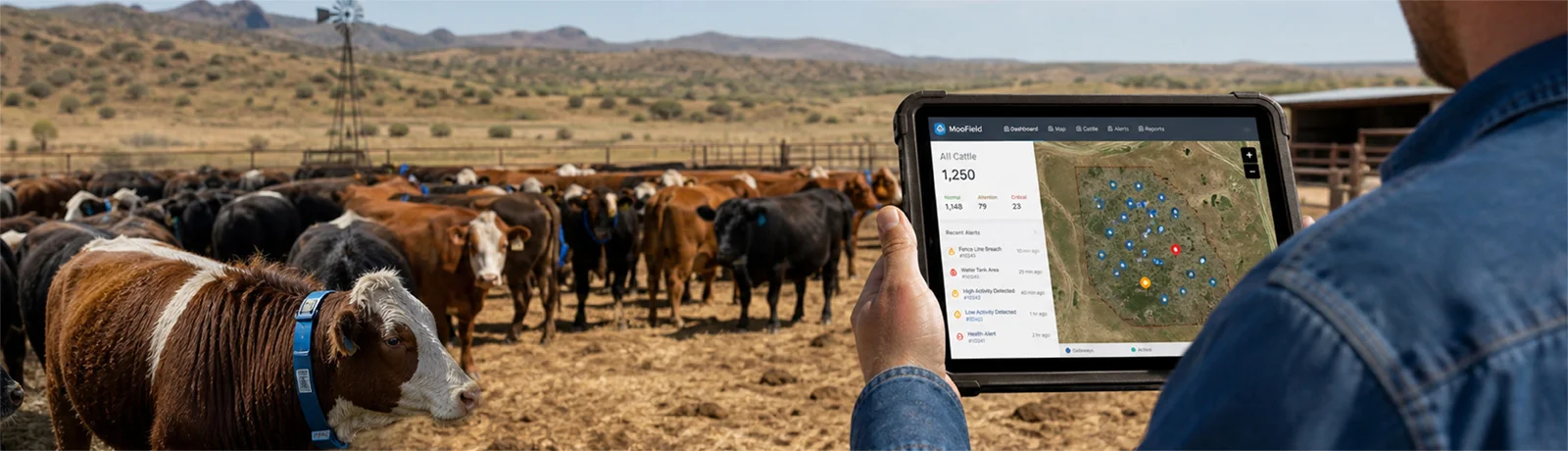 smart cattle GPS tracking dashboard and herd monitoring system