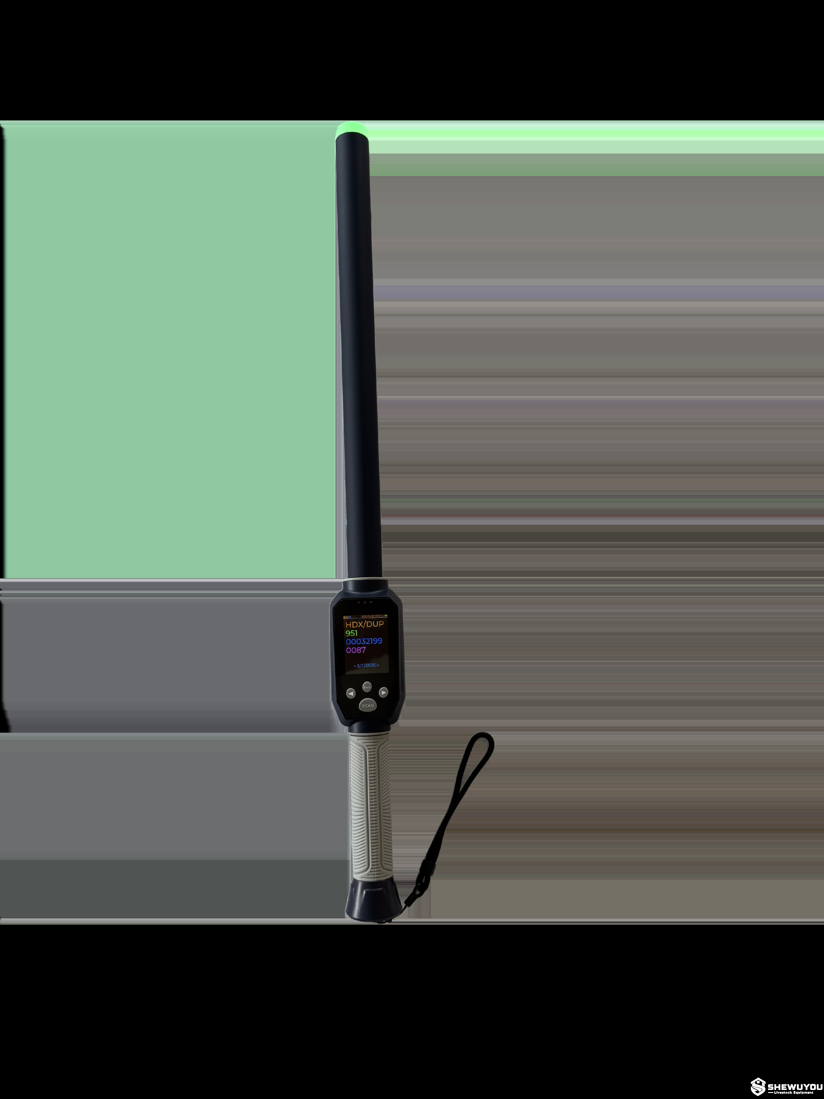 Livestock electronic identification stick reader