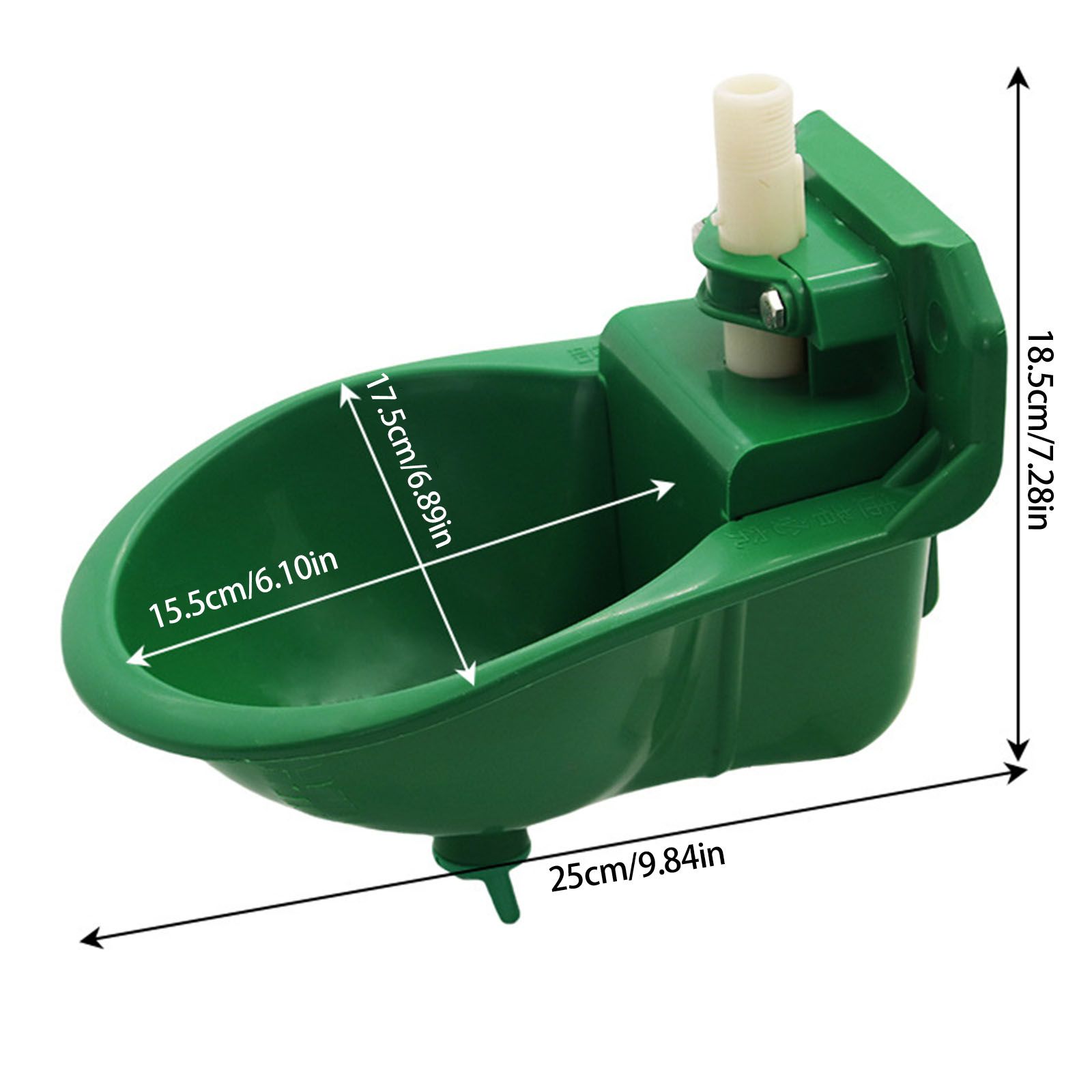 plastic automatic sheep water bowl dimensions and structure