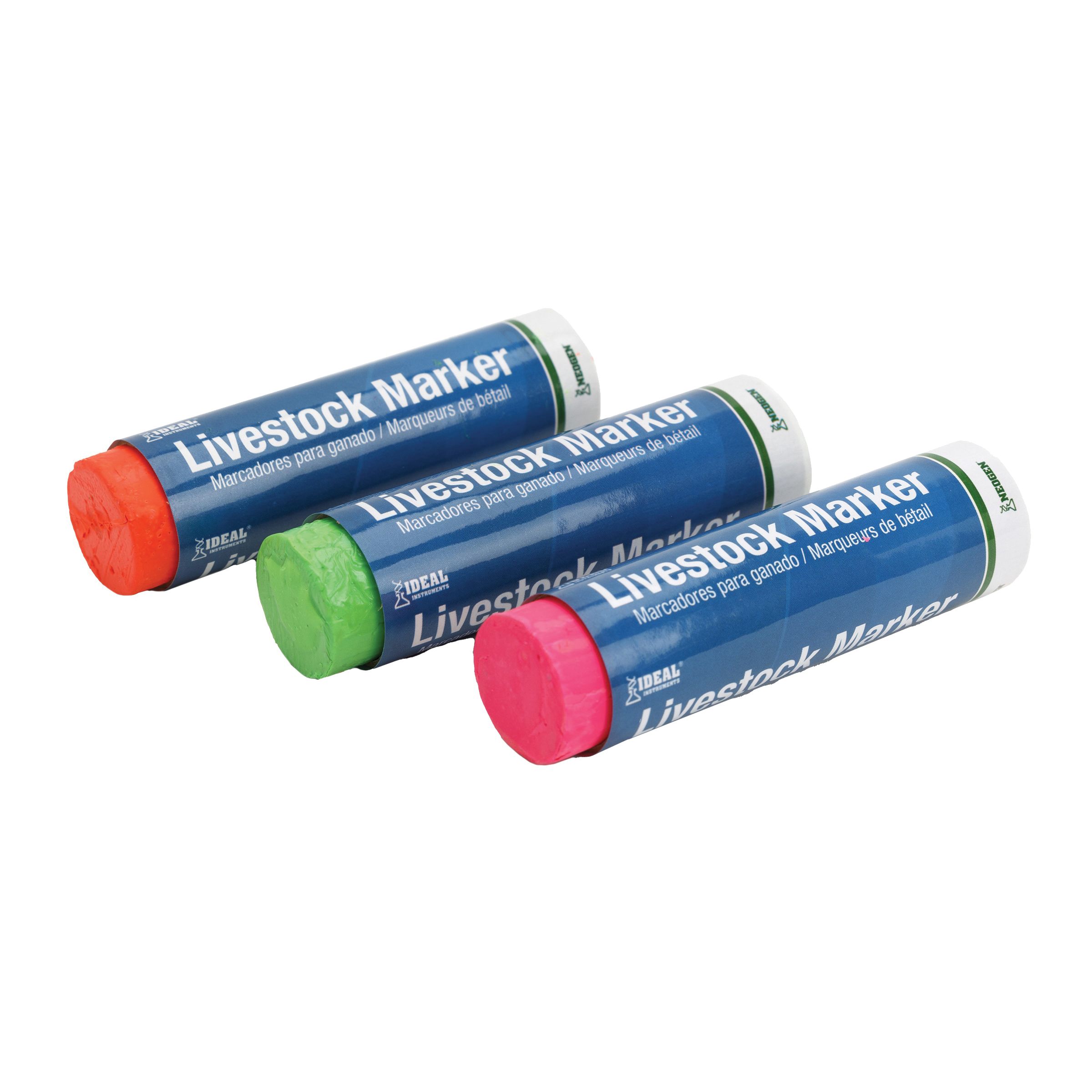 red green and pink livestock marker pens
