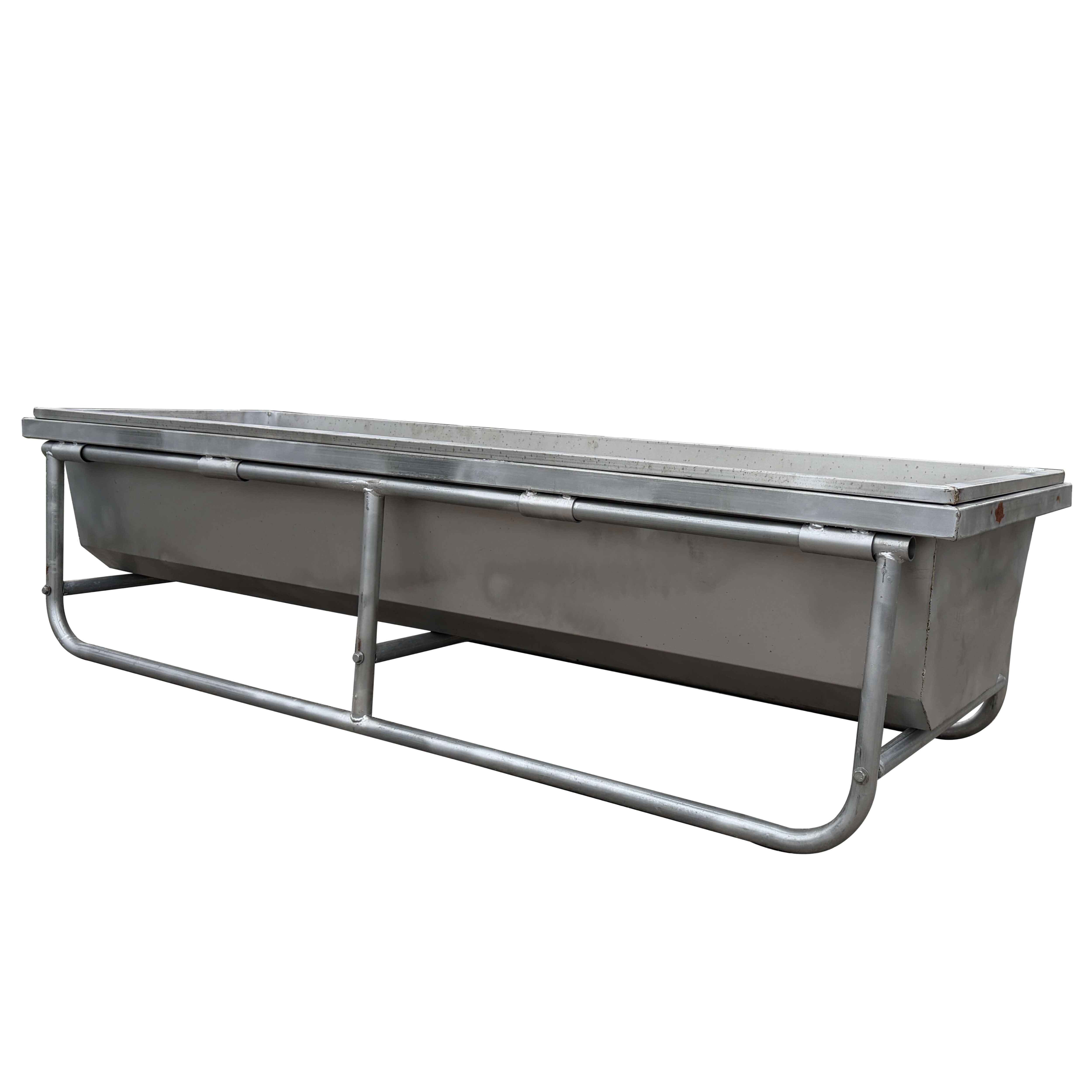 stainless steel cattle water trough for dairy farm