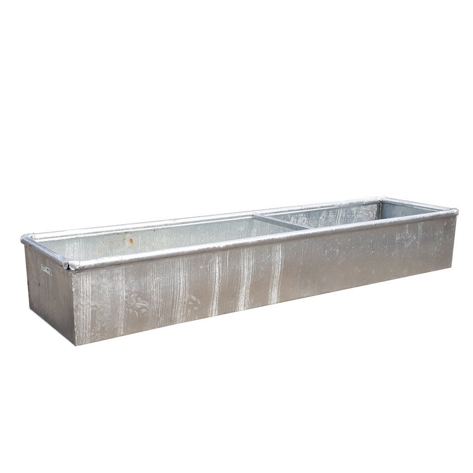 Galvanized cattle water trough
