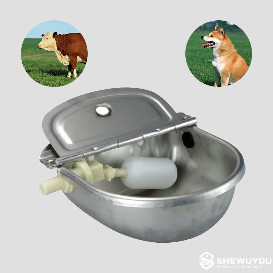 Stainless steel automatic cattle drinking bowl with float valve