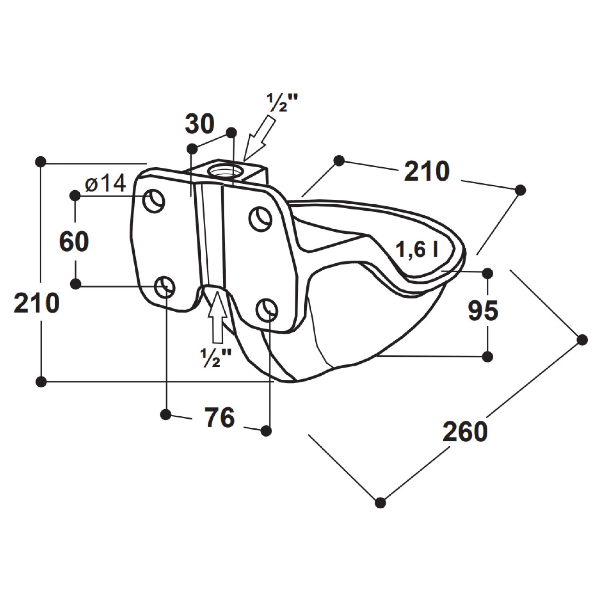 Cast Iron Tube Valve Cattle Drinking Bowl Dimensions