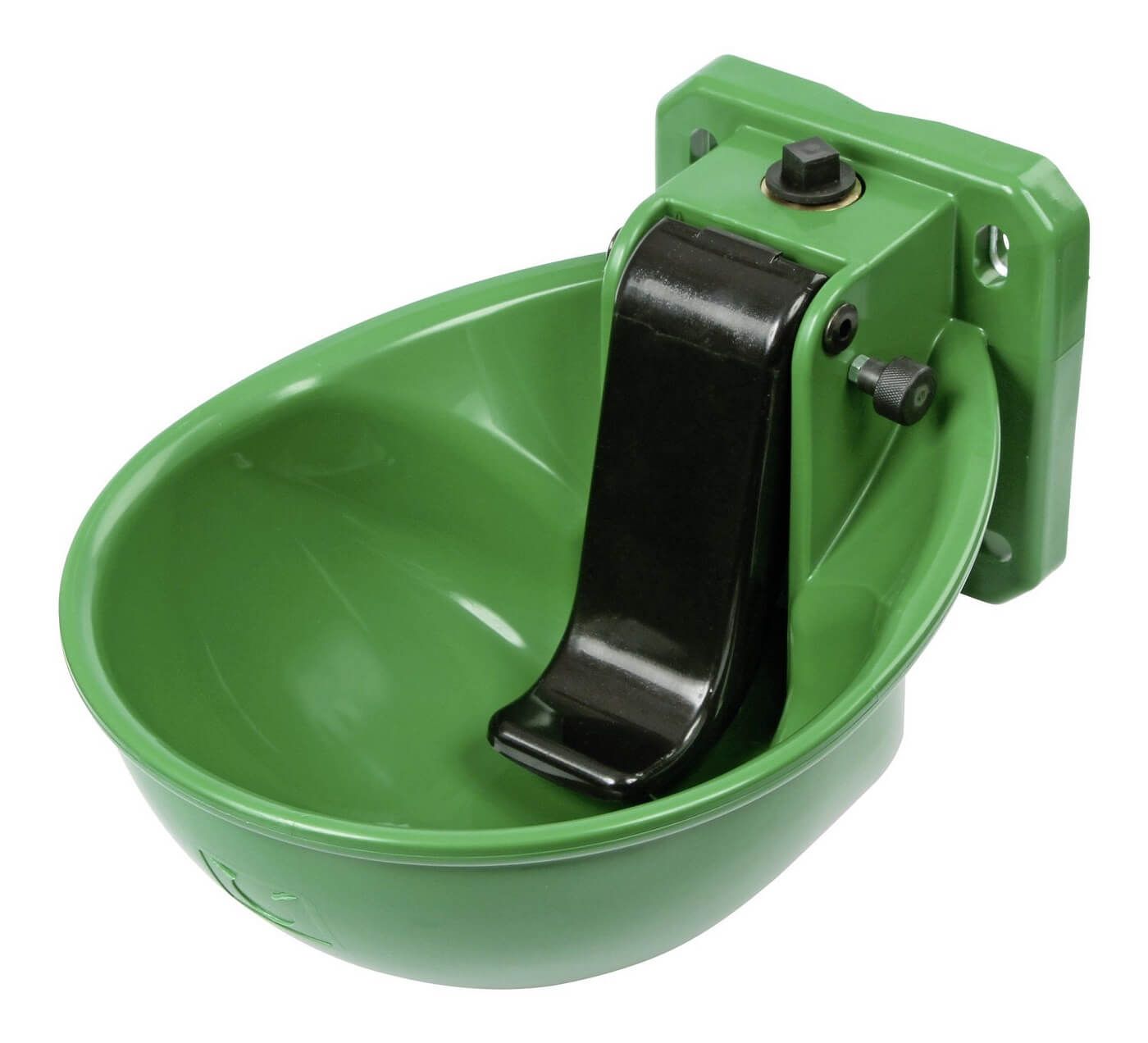 plastic cattle drinking bowl with nose paddle valve