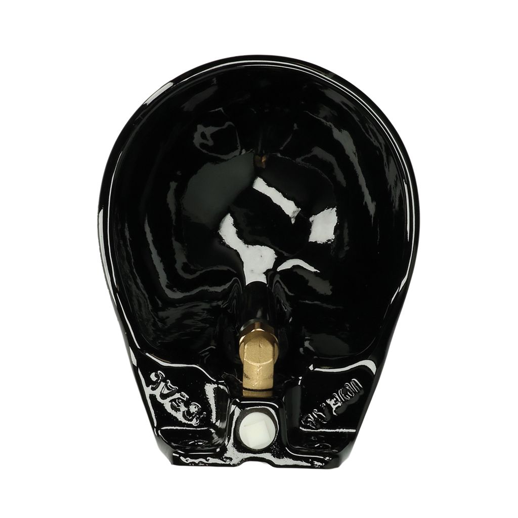enamelled cast iron livestock drinking bowl top view