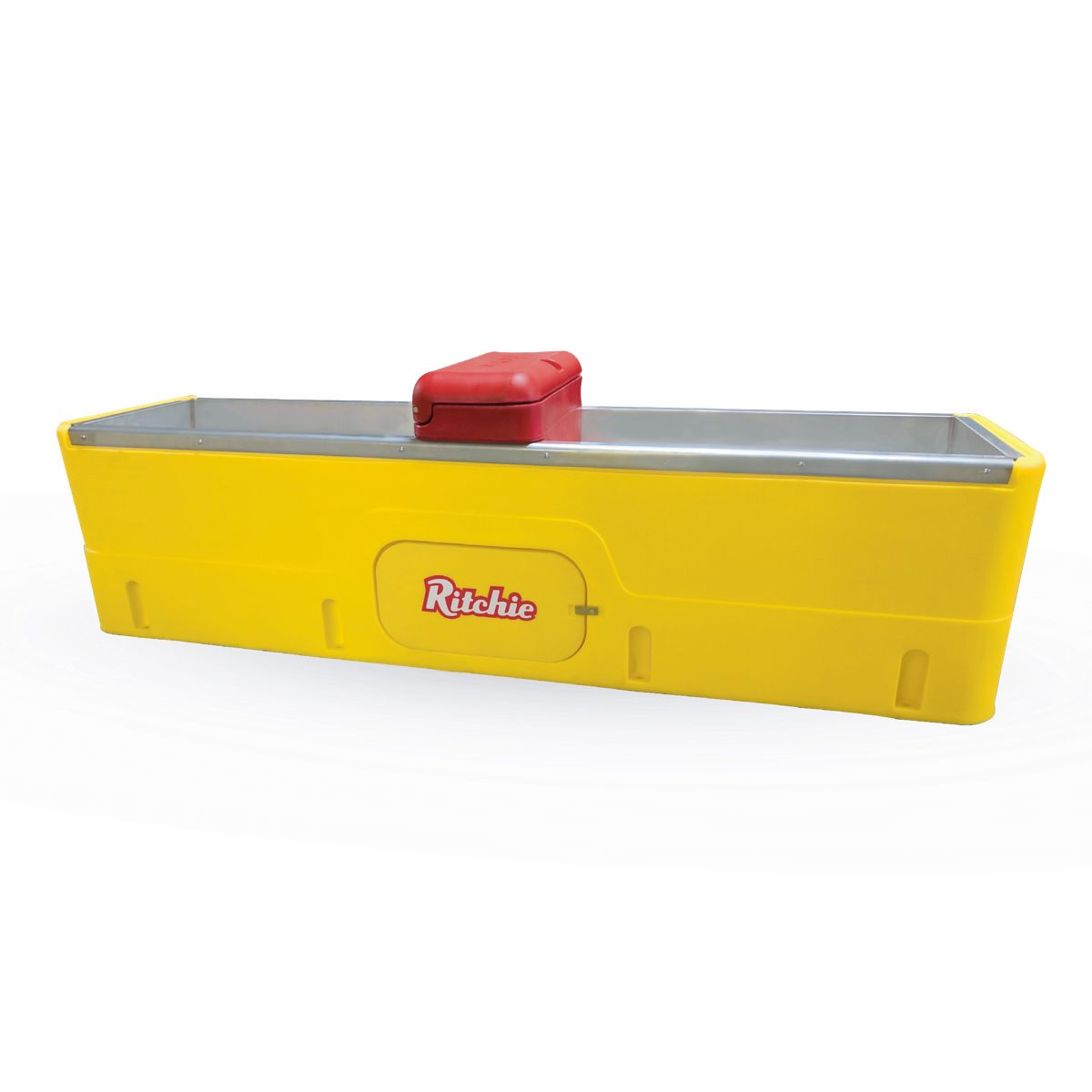 large stainless steel heated cattle water trough