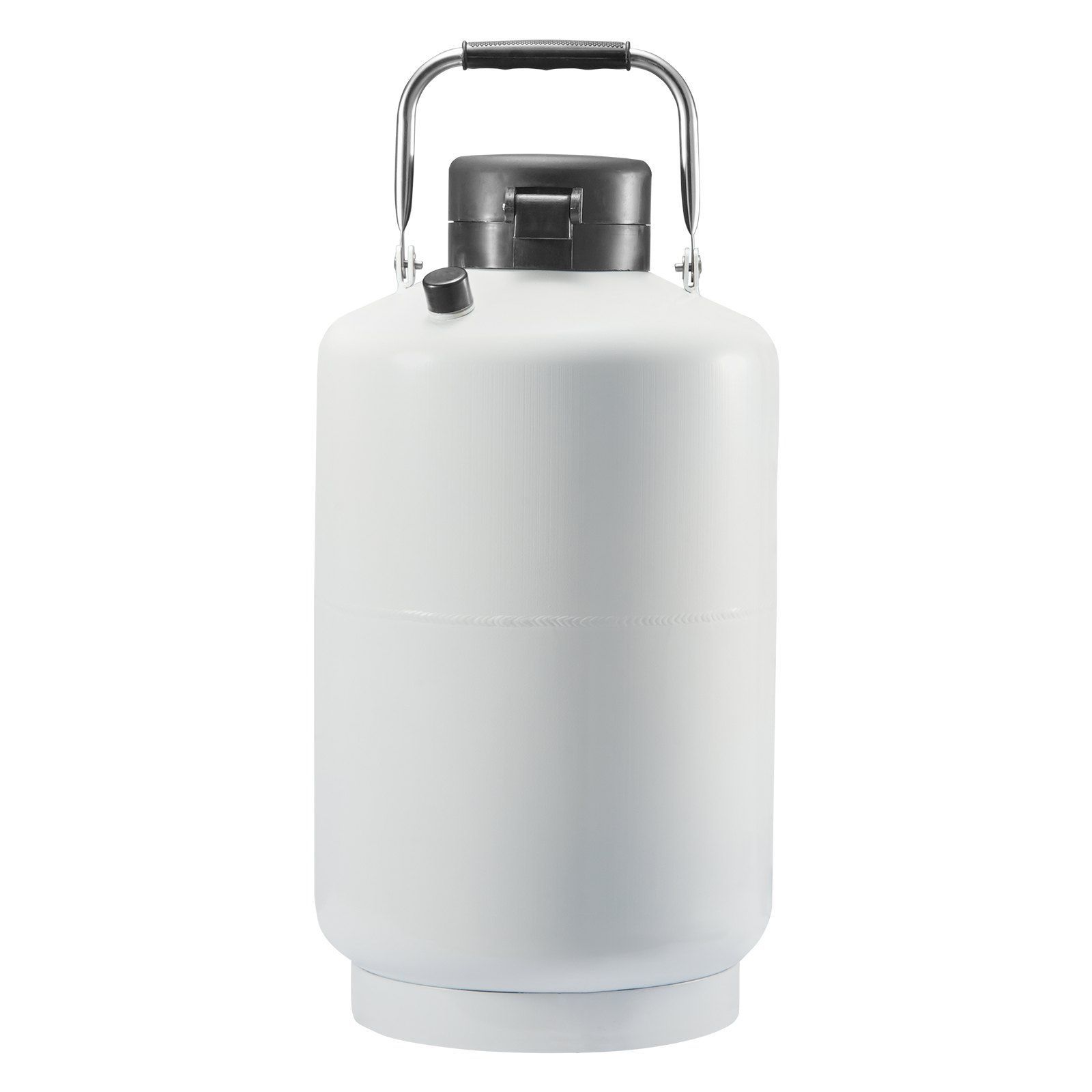 Aluminum liquid nitrogen dewar for semen storage