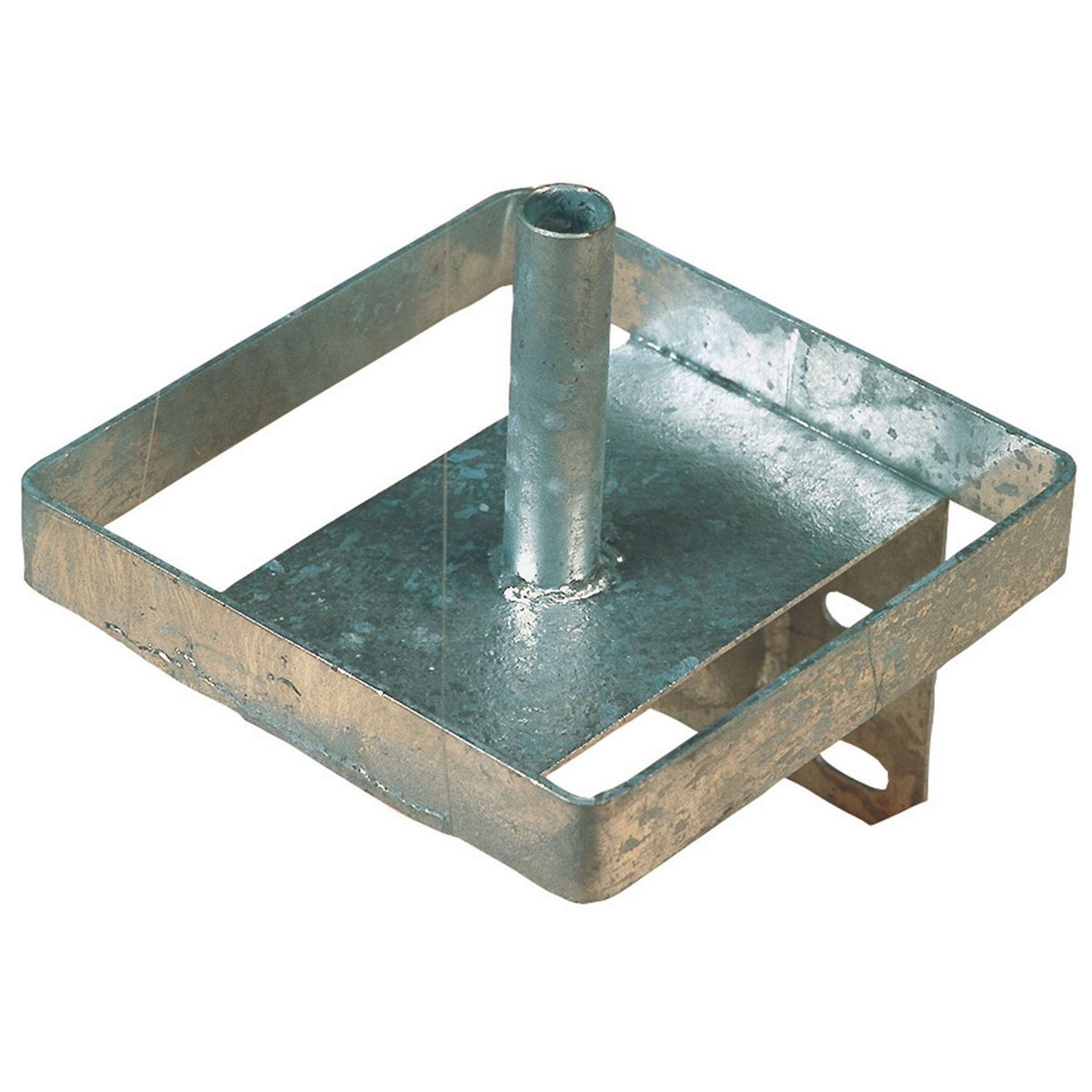 galvanized metal salt lick holder for livestock
