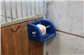 livestock salt block holder mounted in stable