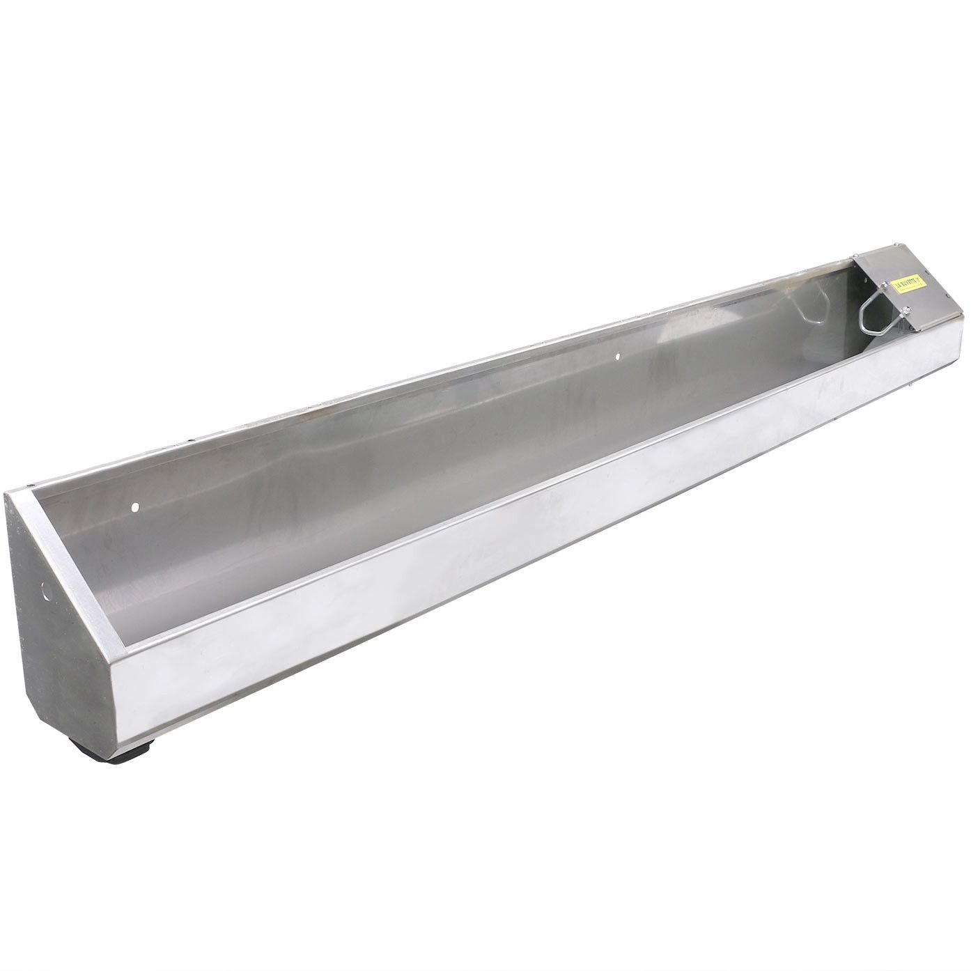 long stainless steel wall mounted livestock water trough