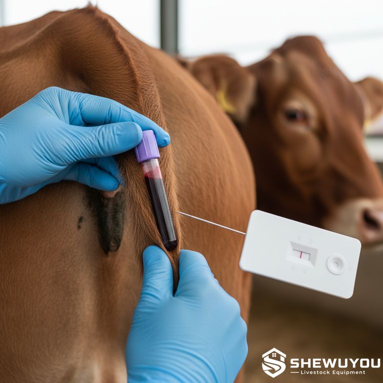 bovine pregnancy rapid test on farm
