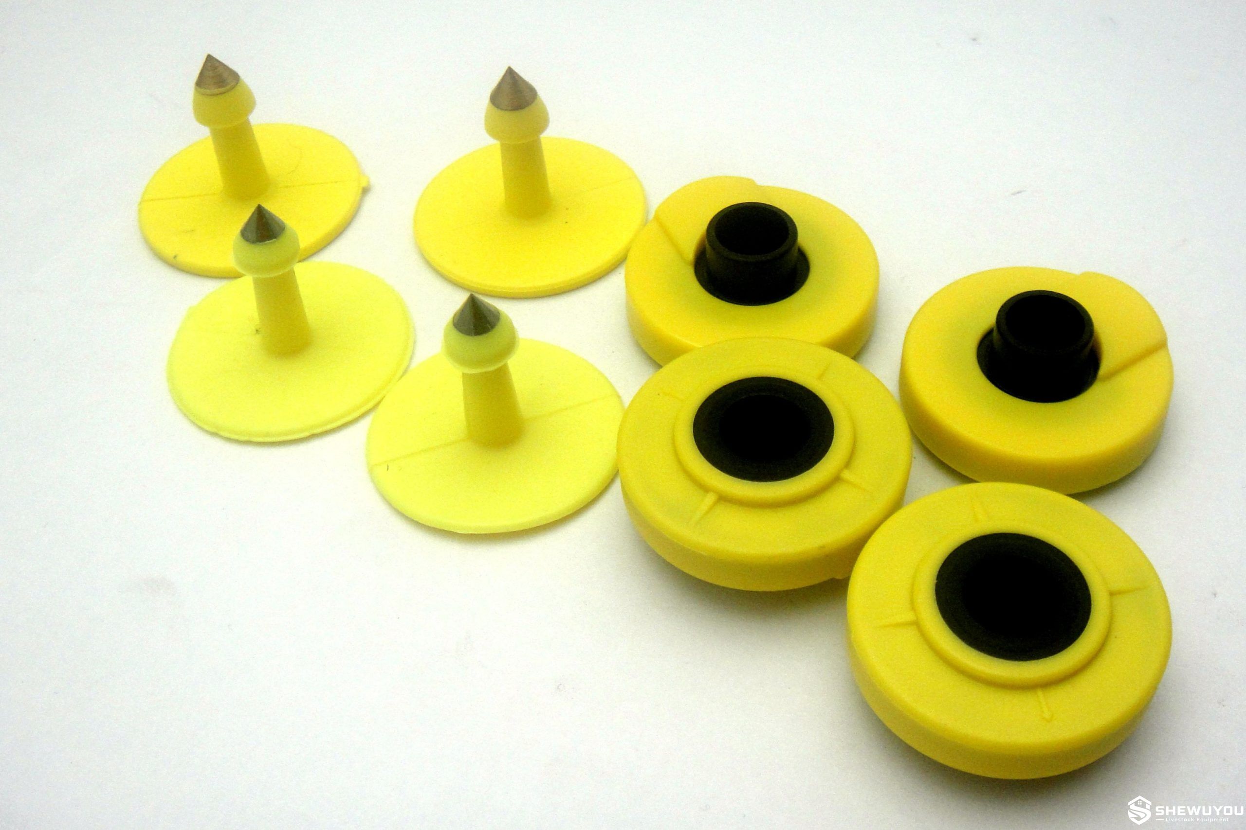 RFID livestock ear tag male and female components
