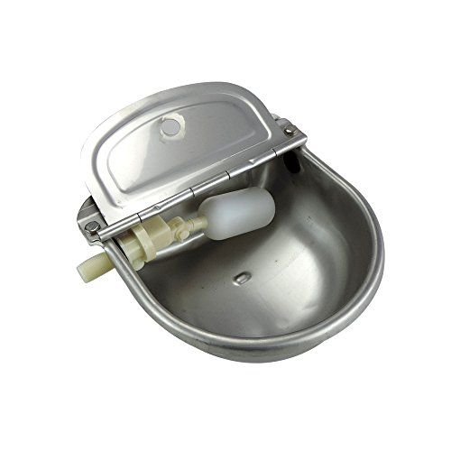 stainless steel livestock drinking bowl with float valve