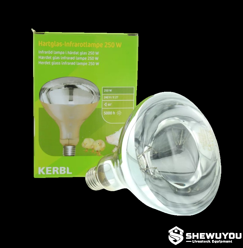 250W clear infrared livestock heat lamp bulb