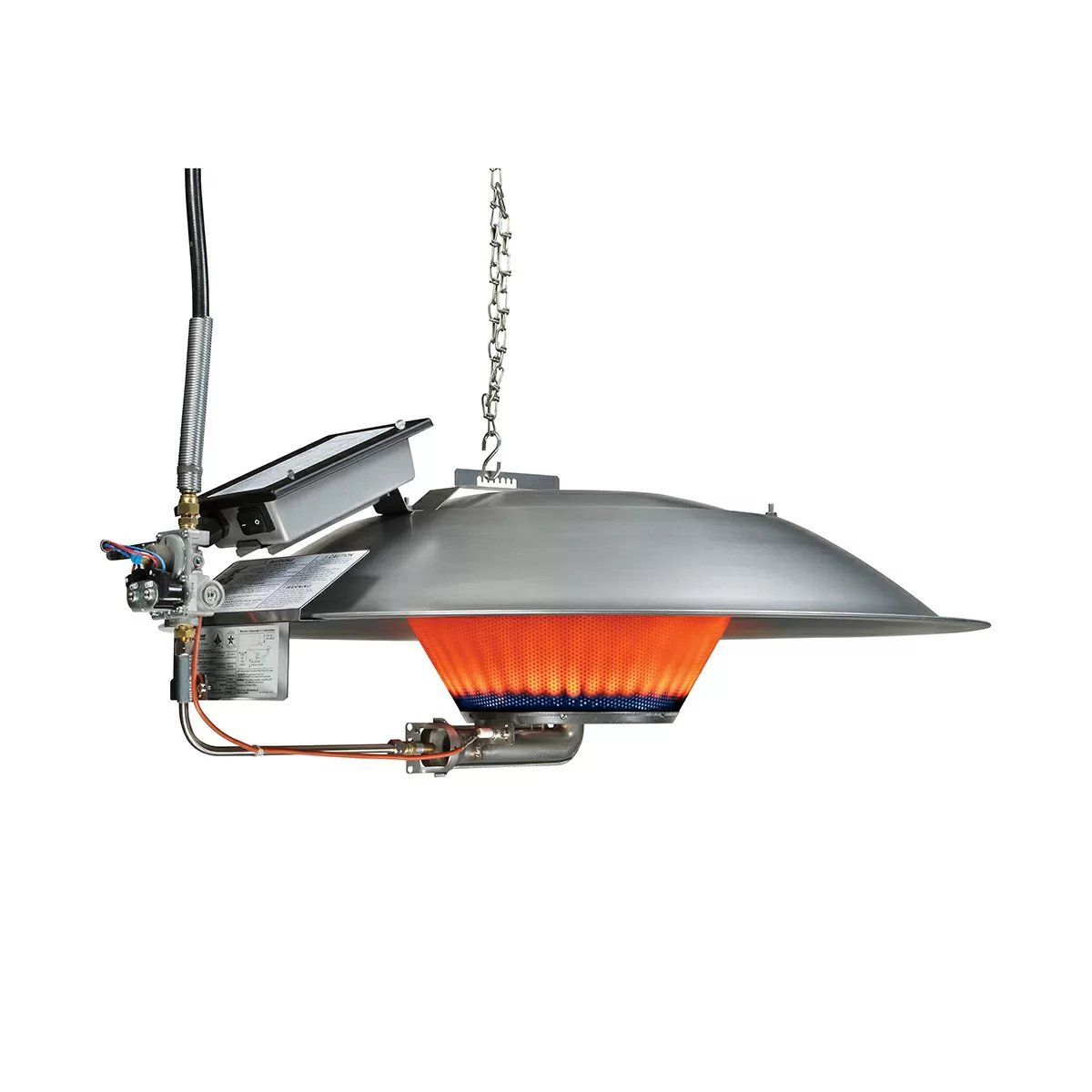 natural gas radiant brooder for commercial poultry house