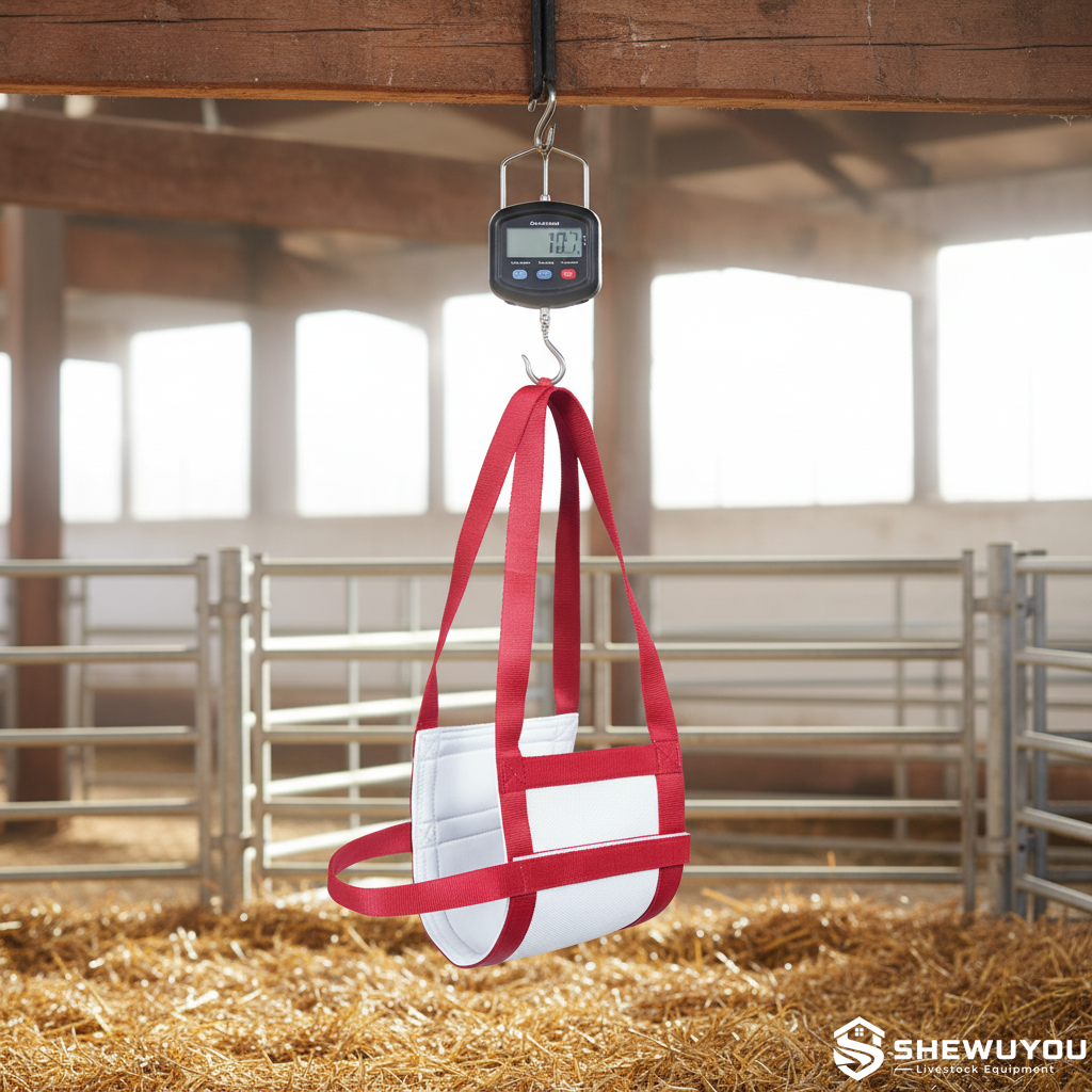 lamb weighing sling with portable digital hanging scale