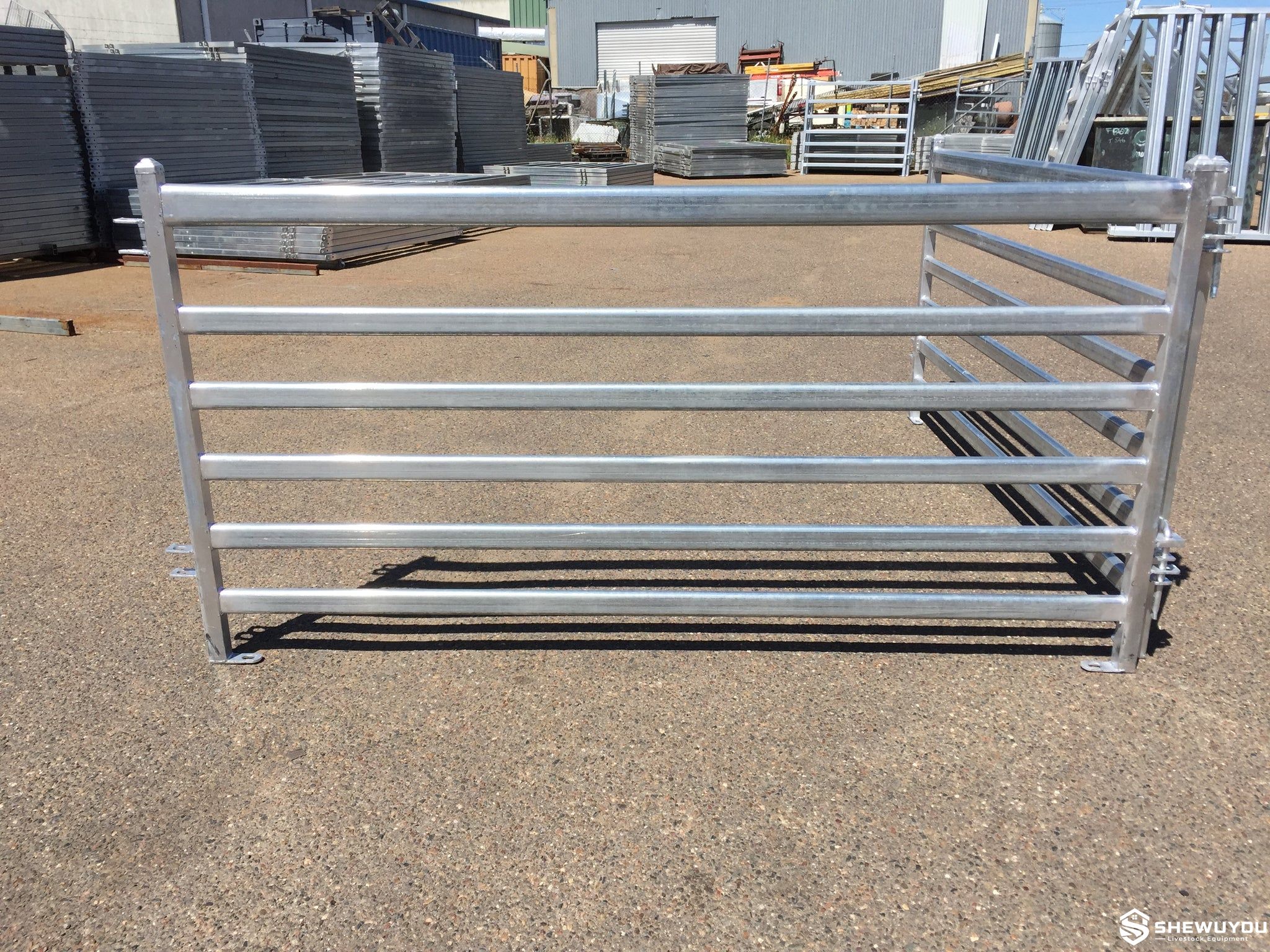 heavy duty six rail galvanized sheep yard panel