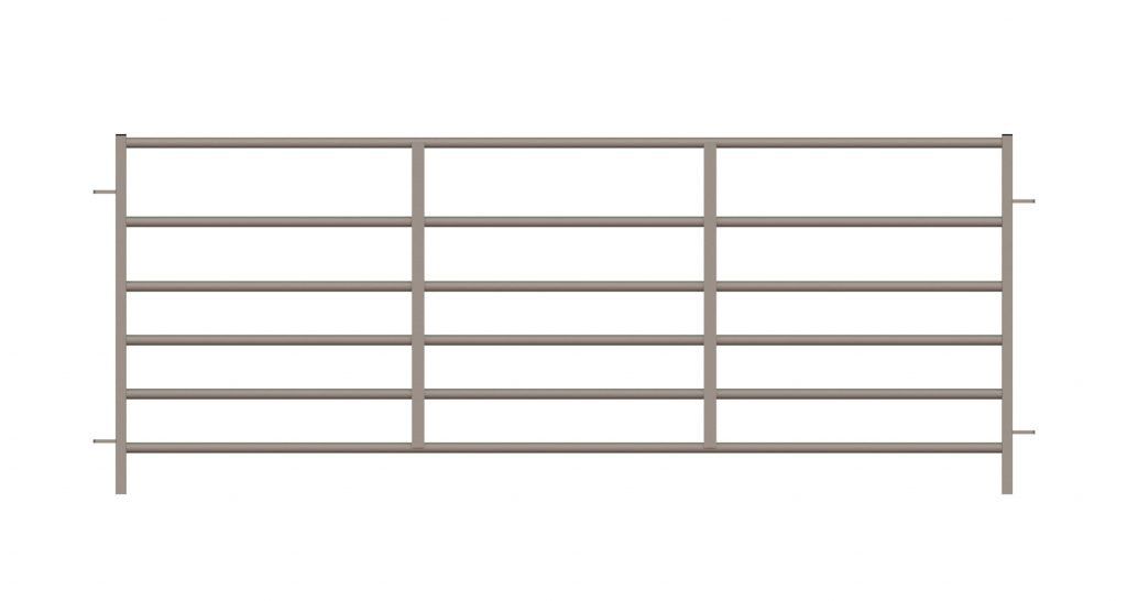 6-rail galvanized sheep panel