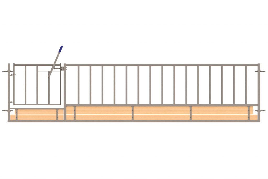 Vertical Rail Sheep Feeding Panel with Access Gate