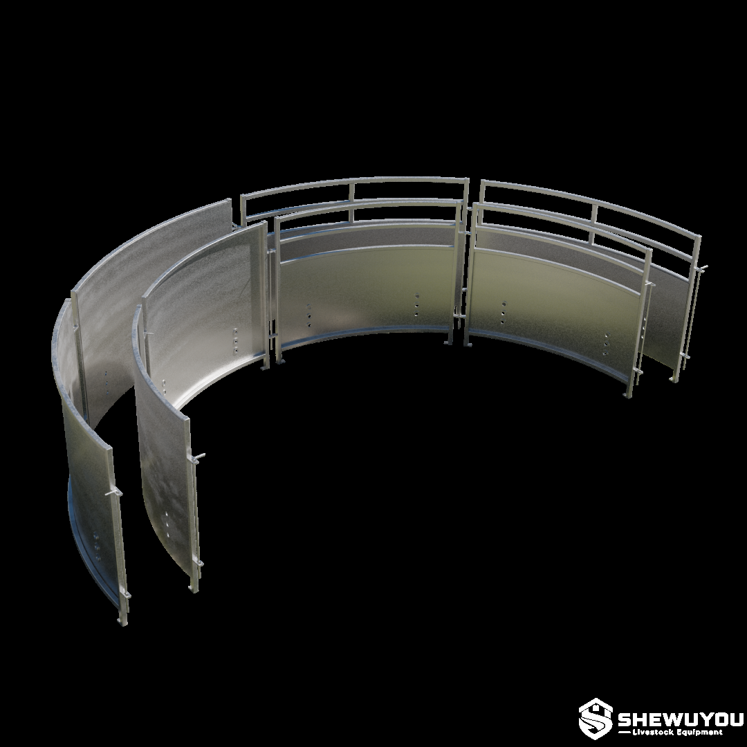 curved sheep yard handling system