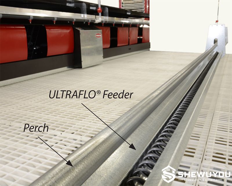 layer auger trough feeding line