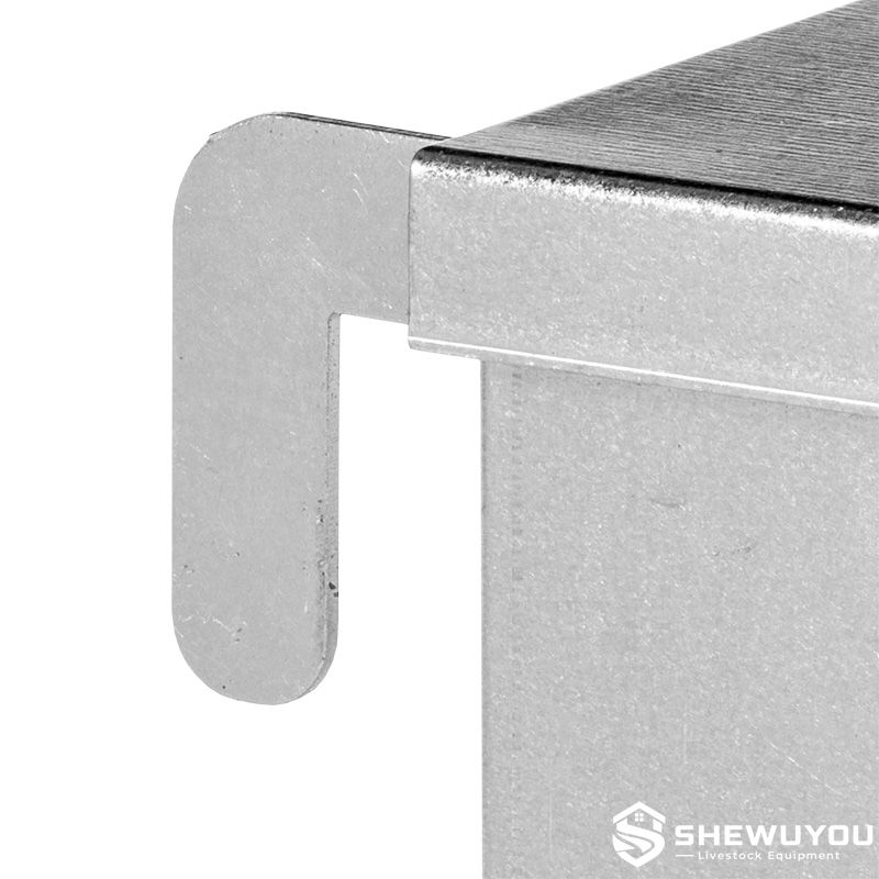 Hanging Hook Detail on Galvanized Poultry Feeder