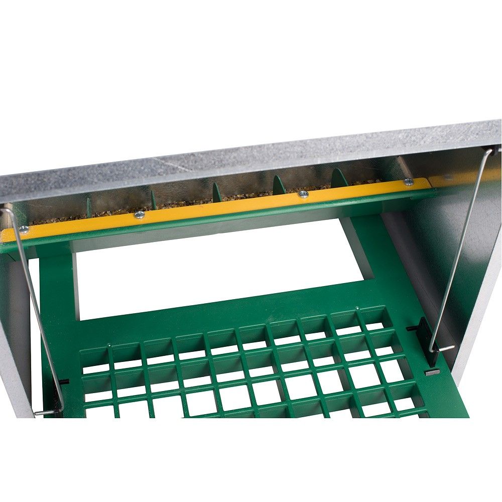 automatic treadle poultry feeder mechanism detail