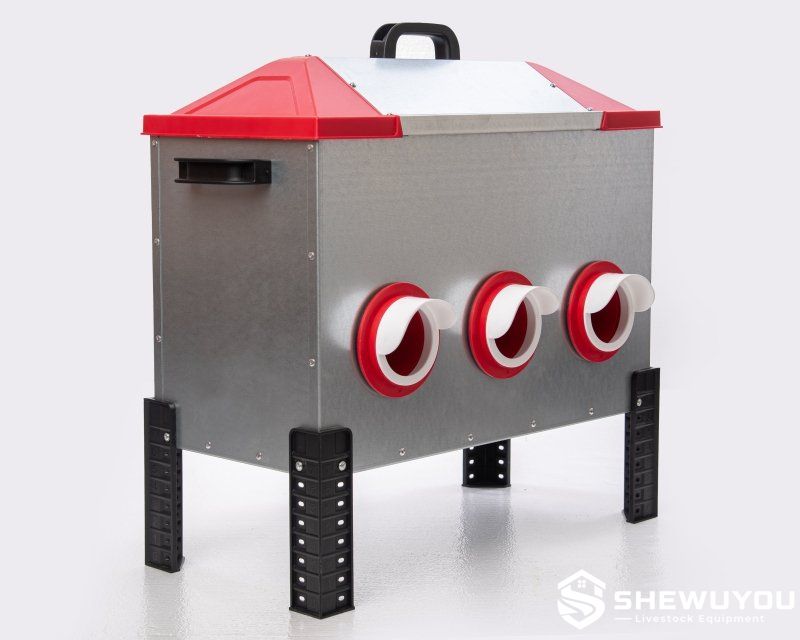 large capacity multi-port poultry feeder