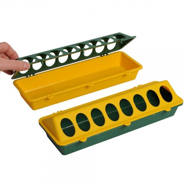 plastic linear chick feeder open structure